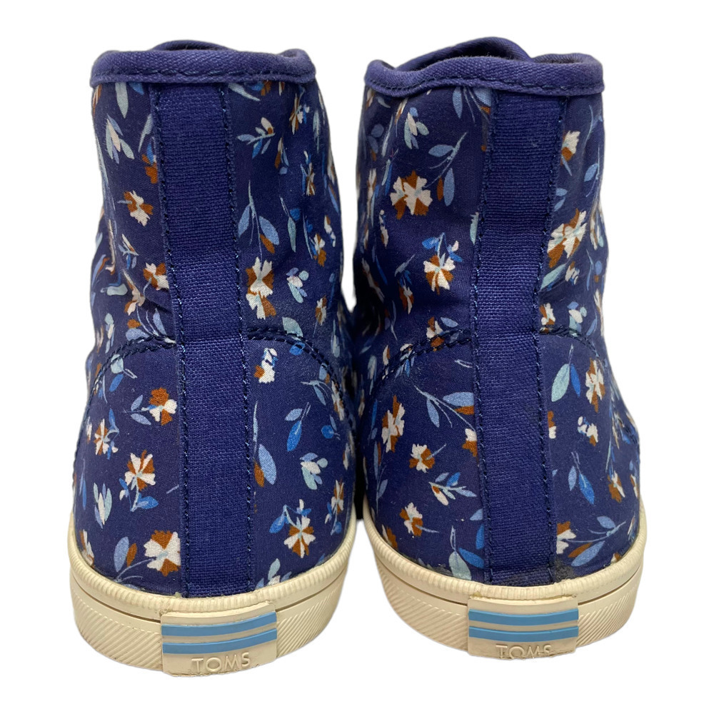 TOMS Deep Cobalt Floral Camarillo Hi-Top Sneaker Women’s Size 8.5 - Picture 5 of 11